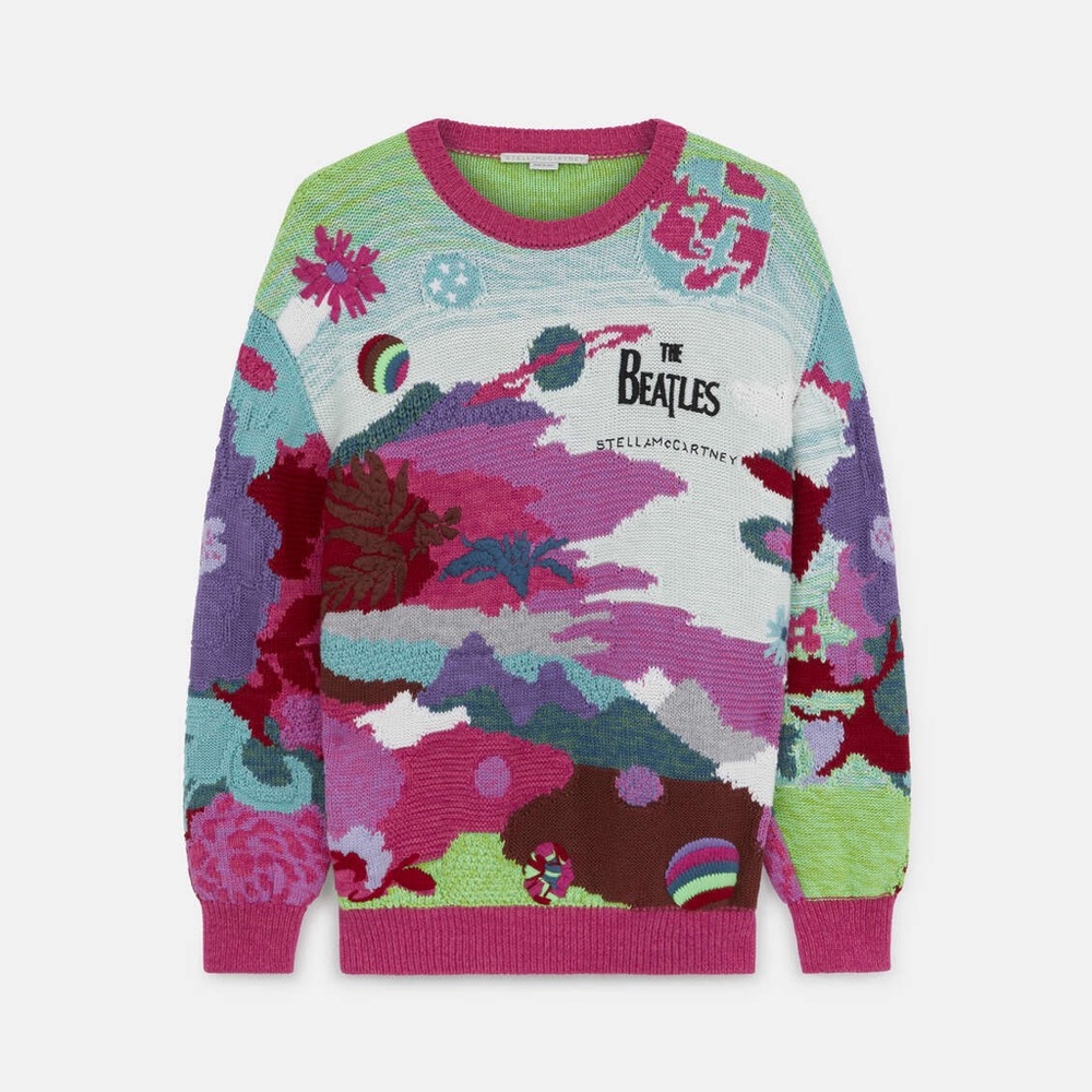 Stella McCartney The Beatles Get Back Intarsia Knit Sweater NWT
